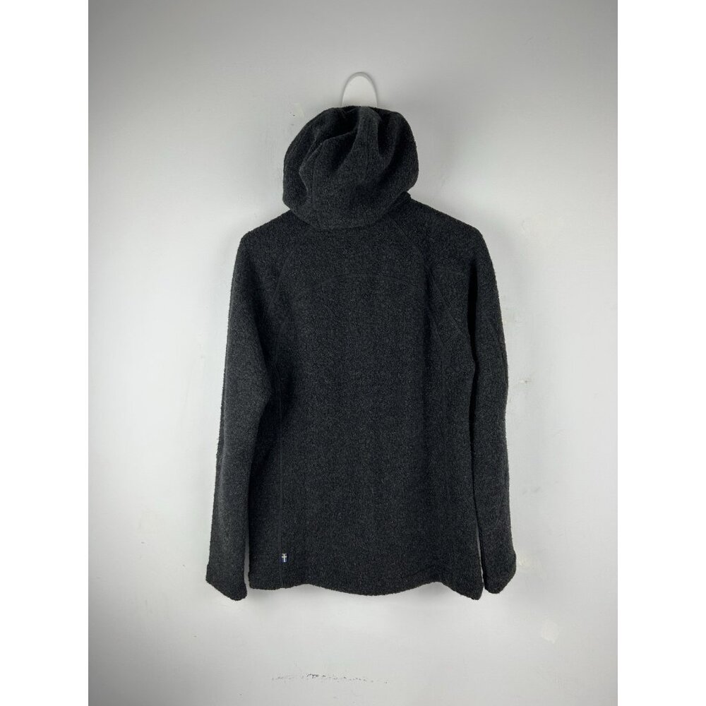 Fjallraven Women's S Kaitum Fleece  Charcoal Gray Hooded Jacket New $230 - Picture 6 of 10